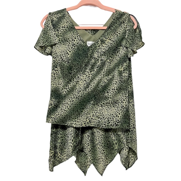 Y2K Vintage Cheetah Print Skirt Set Size Small/Medium - Picture 2 of 8